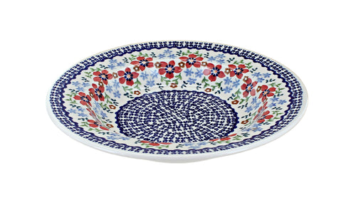 Red Poppy Soup Plate