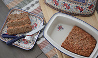 Red Daisy Square Lunch Plate Polish Pottery