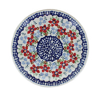 Red Poppy Dessert Plate Polish Pottery