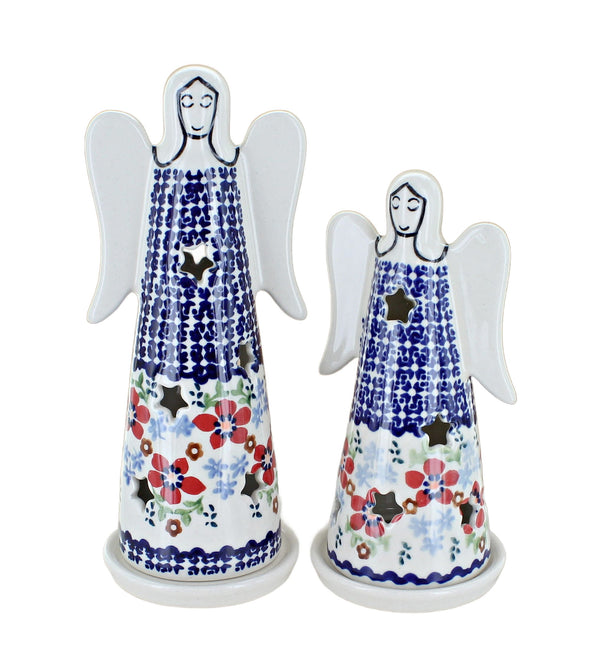 Red Poppy Angel Luminary Set