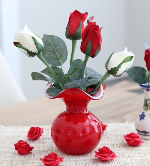 Opal Red Small Vase Polish Pottery