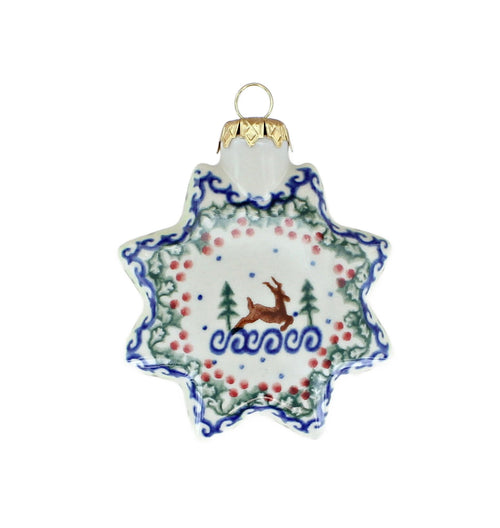 Reindeer Delight Star Ornament