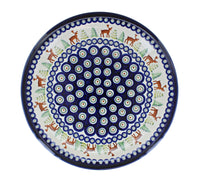 Reindeer Pine Dinner Plate Polish Pottery