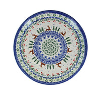 Reindeer Delight Dessert Plate Polish Pottery