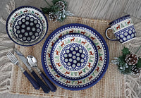 Reindeer Pine Cereal/Soup Bowl Polish Pottery