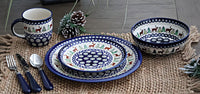 Reindeer Pine 16 Piece Dinner Set Polish Pottery