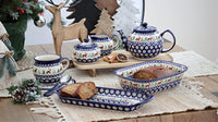 Reindeer Pine Three Piece Tea Set Polish Pottery
