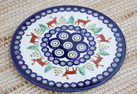Reindeer Pine Trivet Polish Pottery