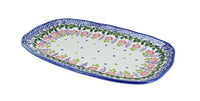 Polish Pottery Roses Are Red Medium Scallop Serving Platter