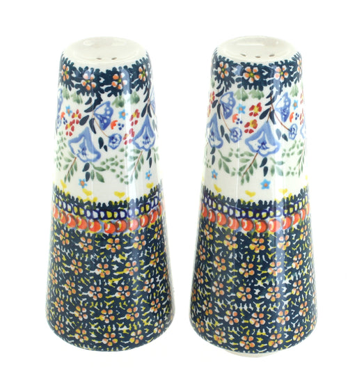 Polish Pottery Periwinkle Salt & Pepper Shakers