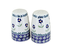 Polish Pottery Blue Daisy Salt & Pepper Shaker