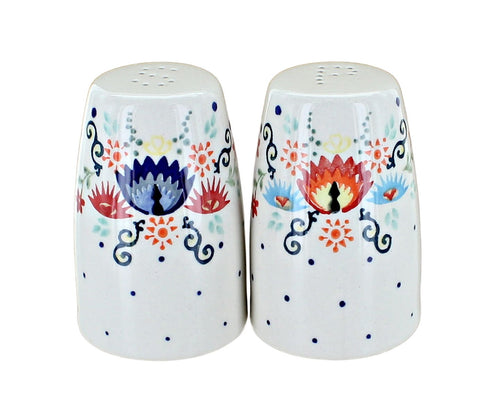 Polish Pottery Desert Flower Salt & Pepper Shaker
