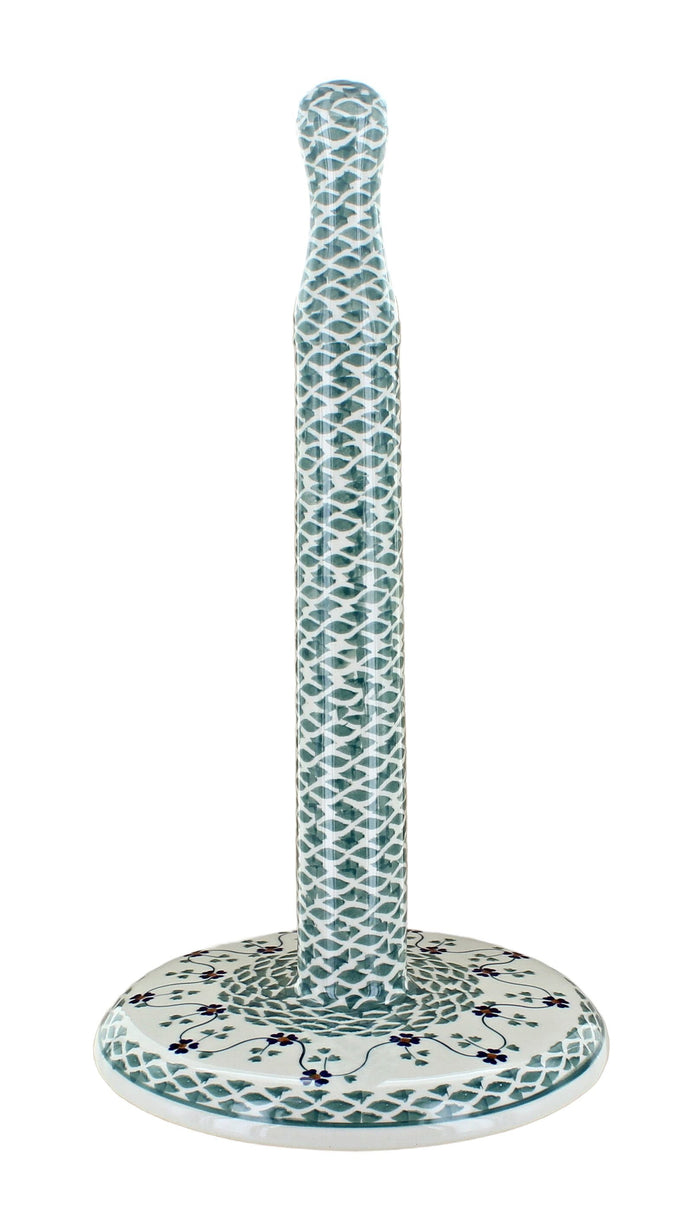 Polish Pottery Sage Floral Paper Towel Holder