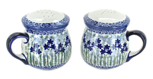 Polish Pottery Brienna Salt & Pepper Shakers with Handles