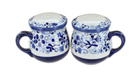 Polish Pottery Eloise Salt & Pepper Shakers with Handles