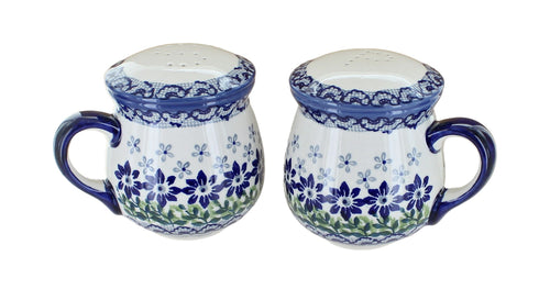 Polish Pottery Hallsey Salt & Pepper Shakers with Handles