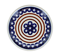Stars & Stripes Dessert Plate Polish Pottery