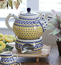 Saffron Teapot Warmer Polish Pottery