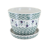 Sage Floral Large Flower Pot