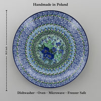 Sapphire Fields Dinner Plate Polish Pottery