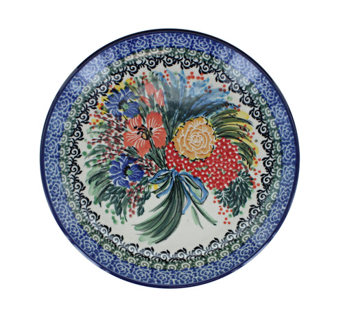 Summer Blooms Dessert Plate Polish Pottery