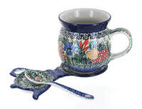 Polish Pottery Summer Blooms Mug & Saucer Gift Set
