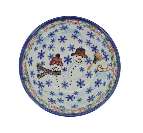 Snowflake Friends Cereal/Soup Bowl Polish Pottery