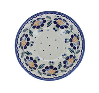 Sunflower Dessert Bowl Polish Pottery
