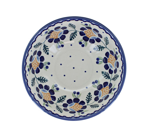 Sunflower Dessert Bowl Polish Pottery