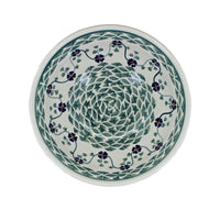 Sage Floral Cereal/Soup Bowl Polish Pottery