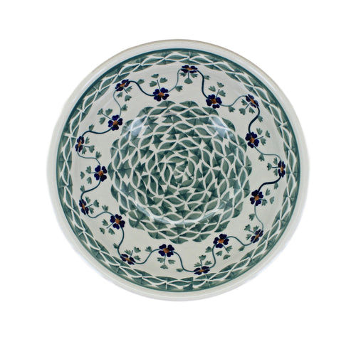 Sage Floral Cereal/Soup Bowl Polish Pottery