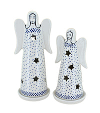 Small Dots Angel Luminary Set Polish Pottery