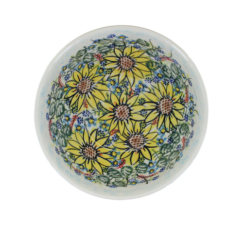 Sunflower Maze Cereal/Soup Bowl Polish Pottery
