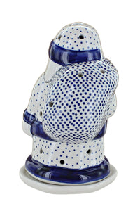 Small Dots Santa Luminary Polish Pottery