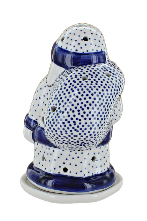 Small Dots Santa Luminary Polish Pottery