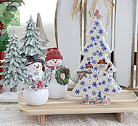 Snowflake Friends Flat Christmas Tree Polish Pottery