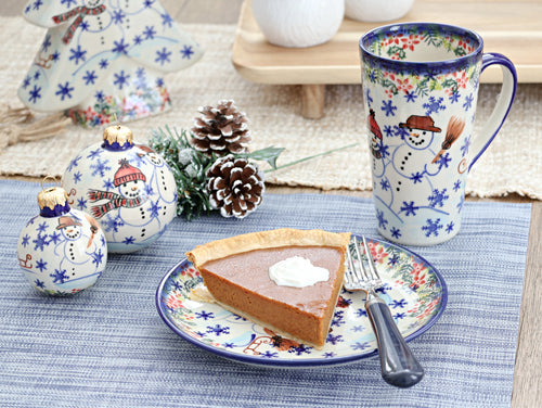 Snowflake Friends Large Coffee Mug Polish Pottery