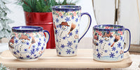 Snowflake Friends Bubble Mug Polish Pottery
