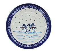 Frosty Friend Dinner Plate Polish Pottery