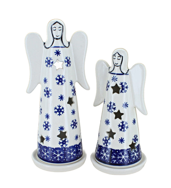 Snow Flurry Angel Luminary Set