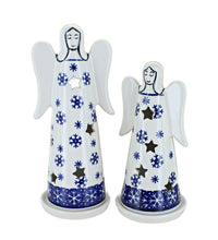Snow Flurry Angel Luminary Set Polish Pottery