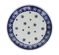 Snow Flurry Dessert Plate Polish Pottery