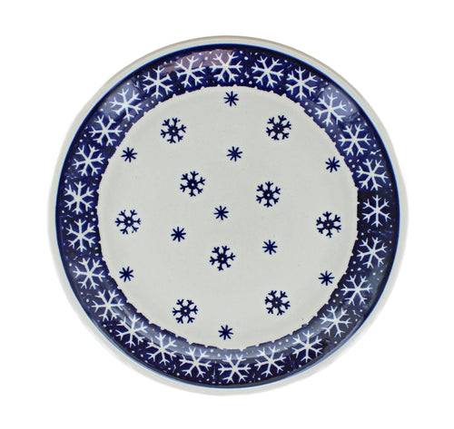 Snow Flurry Dessert Plate Polish Pottery