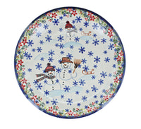 Snowflake Friends Dinner Plate Polish Pottery