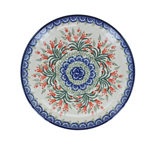 Spring Tulip Dessert Plate Polish Pottery