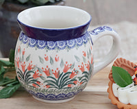 Spring Tulip Bubble Mug Polish Pottery