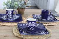 Cobalt Plain Coffee Mug Polish Pottery