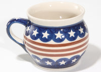 Stars & Stripes Bell Shaped Mug Polish Pottery