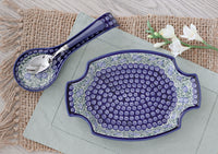 Seaside Swirl Large Serving Tray Polish Pottery