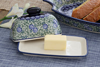 Seaside Swirl Butter Dish Polish Pottery